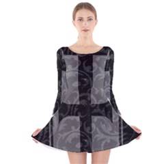 Long Sleeve Velvet Skater Dress 