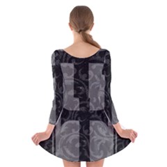Long Sleeve Velvet Skater Dress 