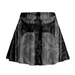 Gothic Brocade Cross Mini Flare Skirt