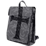 Gothic Brocade Cross Flap Top Backpack