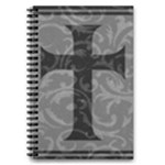 Gothic Brocade Cross 5.5  x 8.5  Notebook