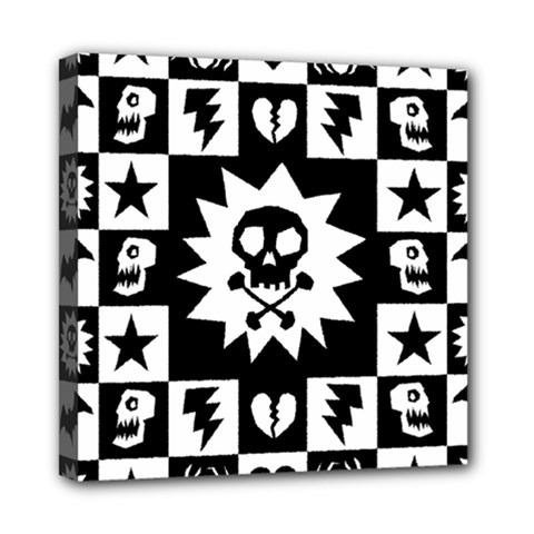 Gothic Punk Skull Mini Canvas 8  x 8  (Stretched) from ArtsNow.com