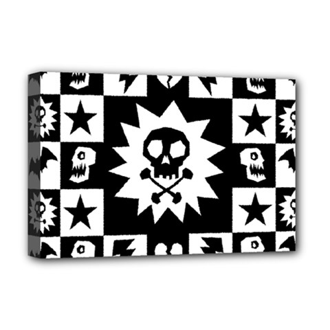 Gothic Punk Skull Deluxe Canvas 18  x 12  (Stretched) from ArtsNow.com