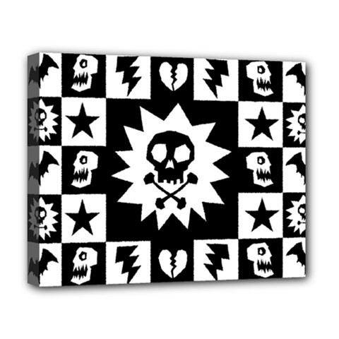 Gothic Punk Skull Deluxe Canvas 20  x 16  (Stretched) from ArtsNow.com