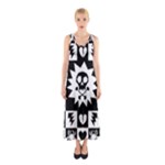 Gothic Punk Skull Sleeveless Maxi Dress