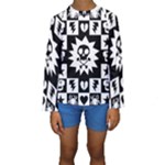 Gothic Punk Skull Kids  Long Sleeve Swimwear