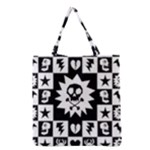 Gothic Punk Skull Grocery Tote Bag