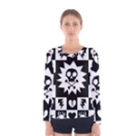 Gothic Punk Skull Women s Long Sleeve Tee