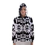 Gothic Punk Skull Women s Hooded Windbreaker