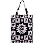 Gothic Punk Skull Zipper Classic Tote Bag