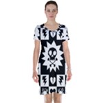 Gothic Punk Skull Short Sleeve Nightdress