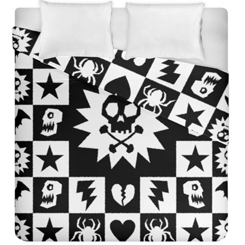 Gothic Punk Skull Duvet Cover Double Side (King Size) from ArtsNow.com