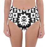 Gothic Punk Skull Reversible High-Waist Bikini Bottoms