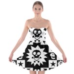 Gothic Punk Skull Strapless Bra Top Dress