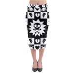 Gothic Punk Skull Midi Pencil Skirt