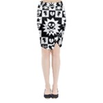 Gothic Punk Skull Midi Wrap Pencil Skirt