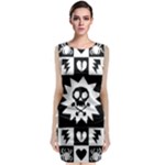 Gothic Punk Skull Sleeveless Velvet Midi Dress