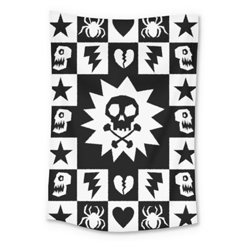Gothic Punk Skull Large Tapestry from ArtsNow.com