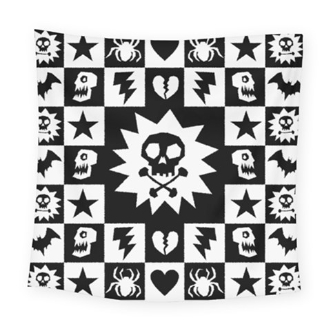Gothic Punk Skull Square Tapestry (Large) from ArtsNow.com