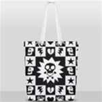 Gothic Punk Skull Full Print Rope Handle Tote (Small)