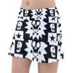 Gothic Punk Skull Tennis Skirt