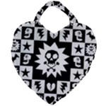 Gothic Punk Skull Giant Heart Shaped Tote