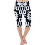 Gothic Punk Skull Lightweight Velour Cropped Yoga Leggings