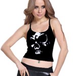 Gothic Skull Spaghetti Strap Bra Top