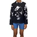 Gothic Skull Kids  Long Sleeve Swimwear