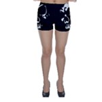Gothic Skull Skinny Shorts