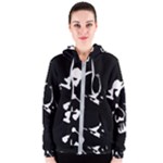 Gothic Skull Women s Zipper Hoodie