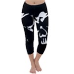 Gothic Skull Capri Winter Leggings 