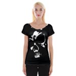 Gothic Skull Cap Sleeve Top