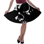 Gothic Skull A-line Skater Skirt