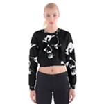 Gothic Skull Cropped Sweatshirt