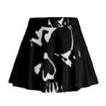 Gothic Skull Mini Flare Skirt