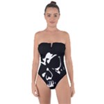 Gothic Skull Tie Back One Piece Swimsuit