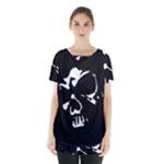 Gothic Skull Skirt Hem Sports Top