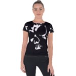 Gothic Skull Short Sleeve Sports Top 