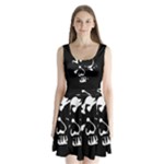 Gothic Skull Split Back Mini Dress 