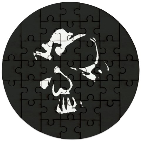 Gothic Skull Wooden Puzzle Round from ArtsNow.com