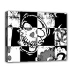 Grunge Skull Canvas 14  x 11  (Stretched)