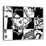 Grunge Skull Canvas 20  x 16  (Stretched)