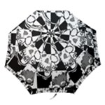 Grunge Skull Folding Umbrella