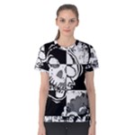 Grunge Skull Women s Cotton Tee