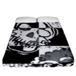 Grunge Skull Fitted Sheet (Queen Size)