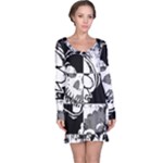 Grunge Skull Long Sleeve Nightdress