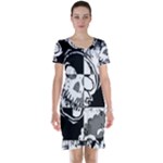 Grunge Skull Short Sleeve Nightdress