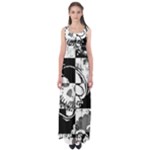 Grunge Skull Empire Waist Maxi Dress