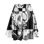 Grunge Skull High Waist Skirt